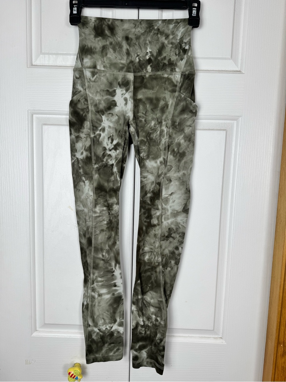 Olive Tie-Dye High-Waist Leggings